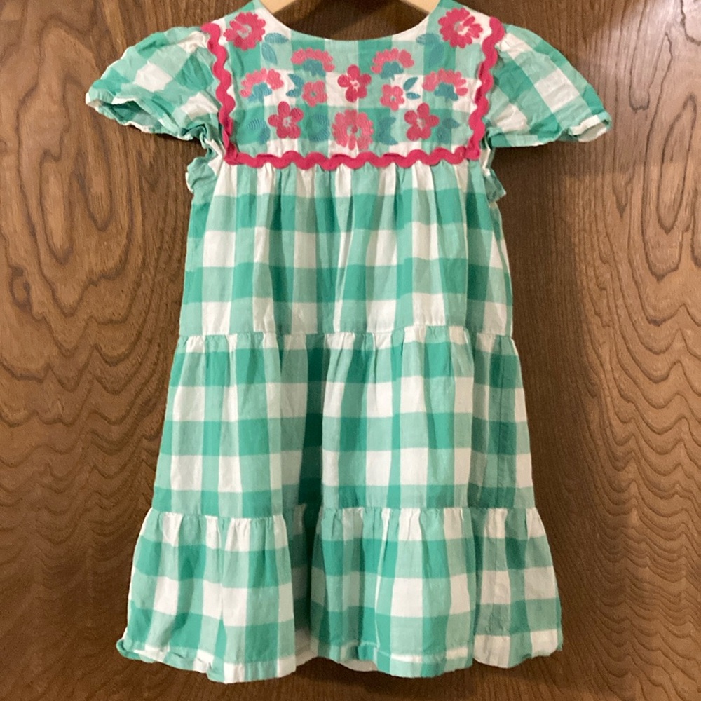 Green and Pink Girls Dress Size 5-6
